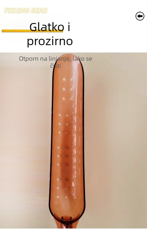 Zimska ribolovna žlica – glava za bacanje mamaca, plastična, za dugačke bacaje, sustav hranjenja na fiksnoj točki