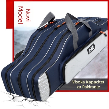 Torba za štap za pecanje – PVC materijal, Nije vodootporna, Prostor za dodatnu opremu i mamce