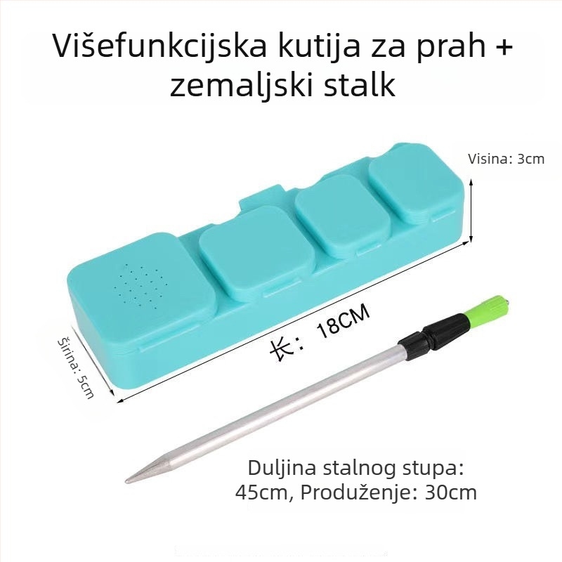 Hongfei Višenamjenska magnetska kutija za prah s ljepilom rižine pločice za mamce – PP materijal, Veliki kapacitet