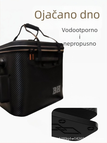 Debeli sklopivi kanta za žive ribe, velik kapacitet, pravokutni poklop, za vanjski ribolov, kampiranje i montiranje u automobil