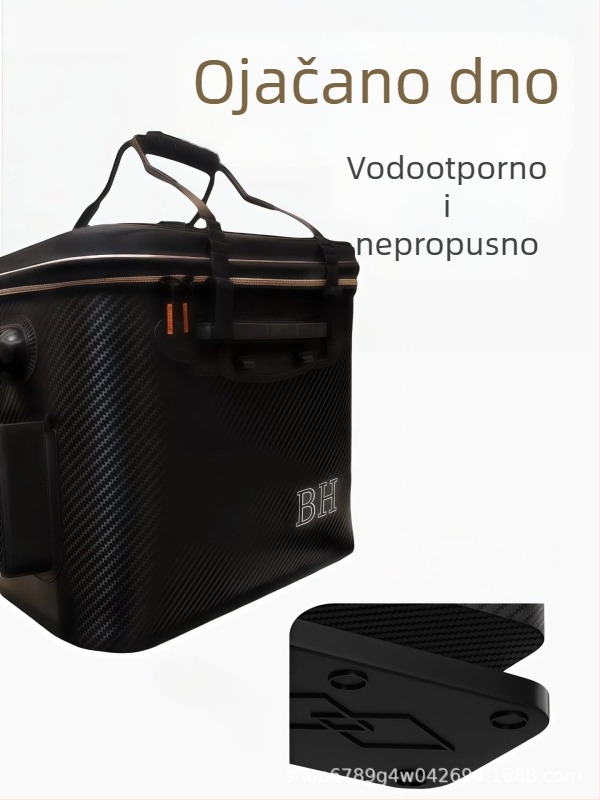 Debeli sklopivi kanta za žive ribe, velik kapacitet, pravokutni poklop, za vanjski ribolov, kampiranje i montiranje u automobil