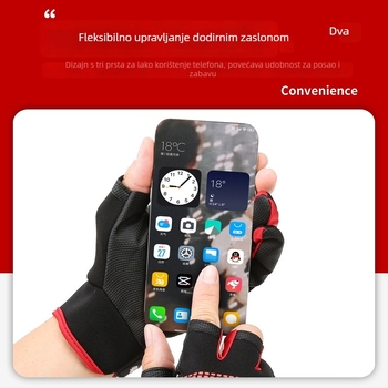 Hongchuan rukavice za pecanje s tri prsta – ispisani uzorak, tkanina za ronjenje, zimska vanjska oprema