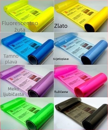 Naljepnica za automobilska svjetla | Transparentna folija s efektom mijenjanja boje (kameleon) | Materijal: Drugo; Ugradnja: Ljepljiva; Uzorak: Kao na slici