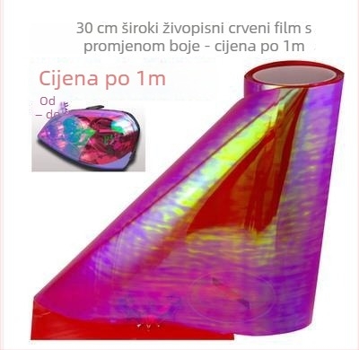 Naljepnica za automobilska svjetla | Transparentna folija s efektom mijenjanja boje (kameleon) | Materijal: Drugo; Ugradnja: Ljepljiva; Uzorak: Kao na slici