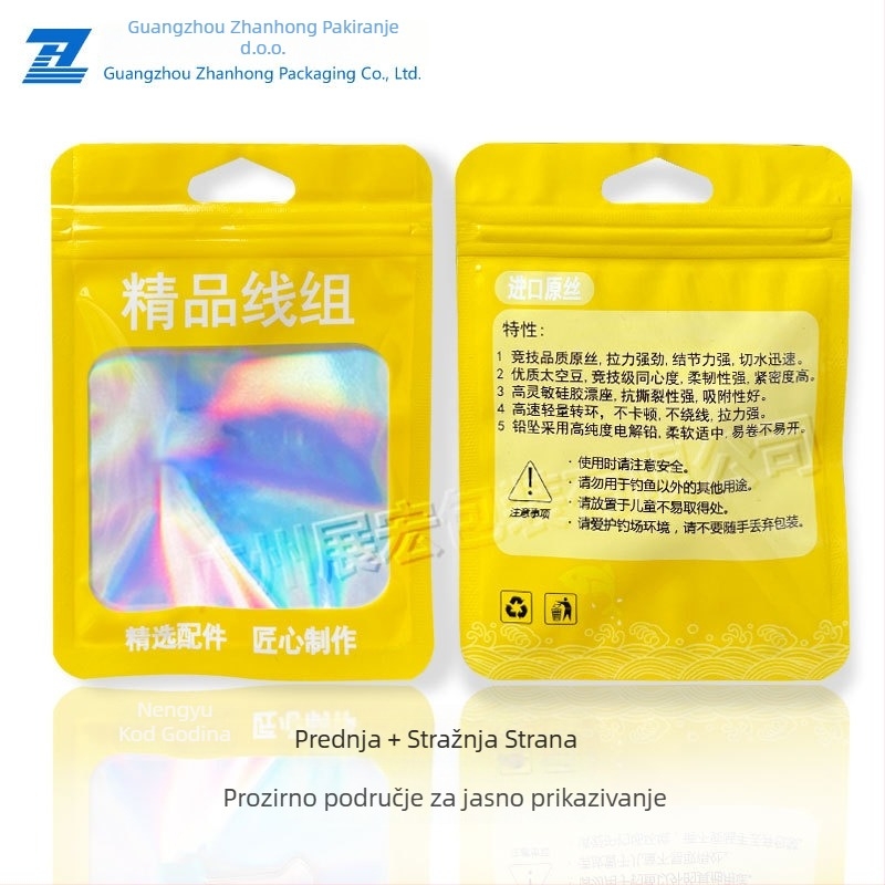 Torba za pakiranje ribljih kuka, prozirna ZIP vrećica, zatvarač 3 cm, novi materijal, podrijetlo Guangzhou