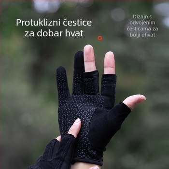 Ribičke rukavice s tri prsta – protuklizne, UV zaštita, tople, prozračne (materijal: laxieli)