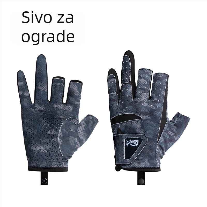 Ribičke rukavice s tri prsta – protuklizne, UV zaštita, tople, prozračne (materijal: laxieli)