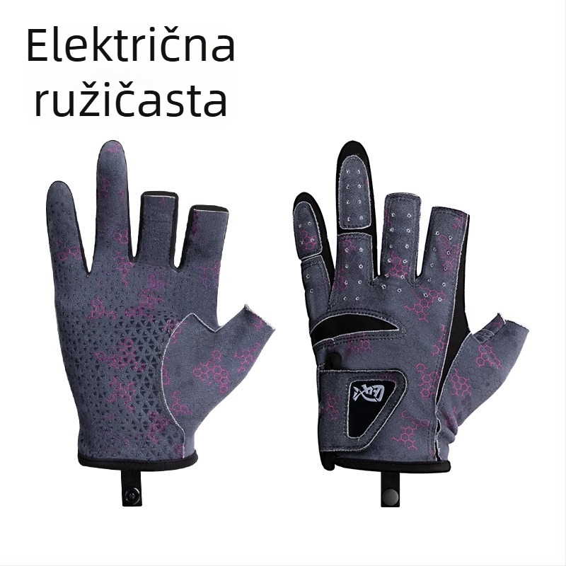 Ribičke rukavice s tri prsta – protuklizne, UV zaštita, tople, prozračne (materijal: laxieli)