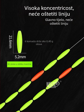 Maslinasto oblikovan drift plutac, sedam zvjezdica, Mingqi, materijal Bubble