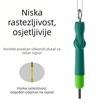 Proširena silikonska plutajuća sjedalica za ribolov s kliznim i rotacijskim mehanizmom, ojačana okomita potpora za velike šarane