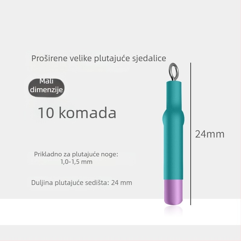 Proširena silikonska plutajuća sjedalica za ribolov s kliznim i rotacijskim mehanizmom, ojačana okomita potpora za velike šarane
