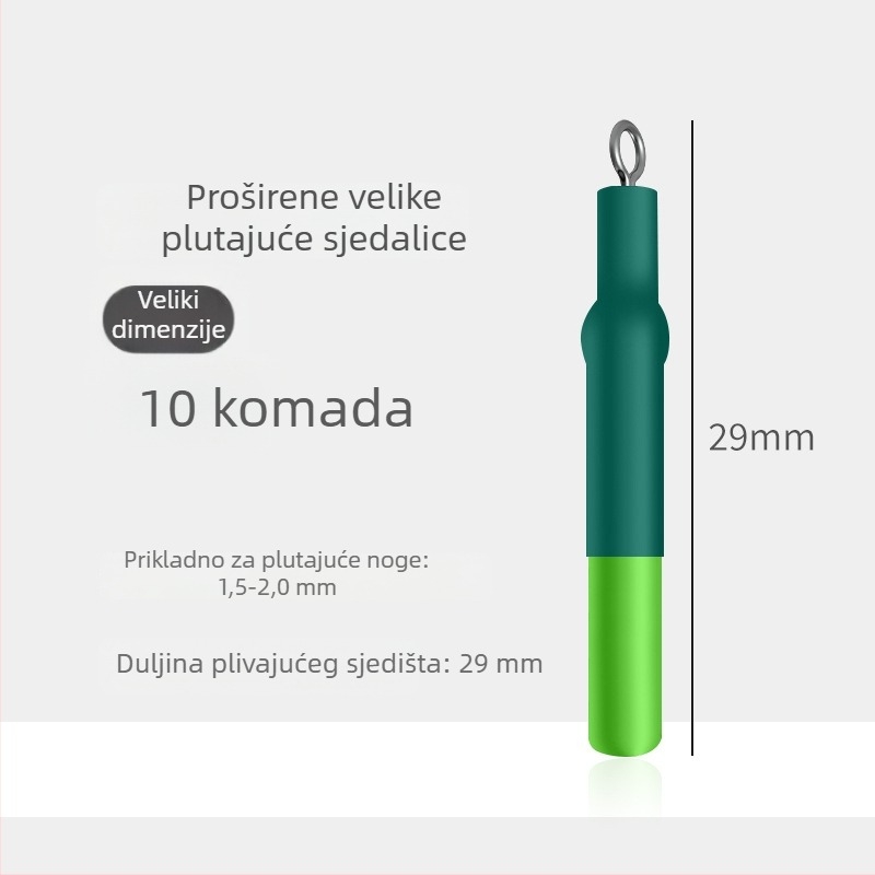 Proširena silikonska plutajuća sjedalica za ribolov s kliznim i rotacijskim mehanizmom, ojačana okomita potpora za velike šarane