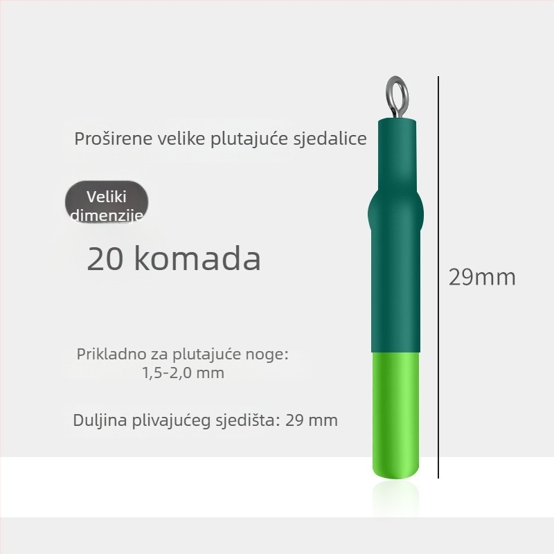 Proširena silikonska plutajuća sjedalica za ribolov s kliznim i rotacijskim mehanizmom, ojačana okomita potpora za velike šarane