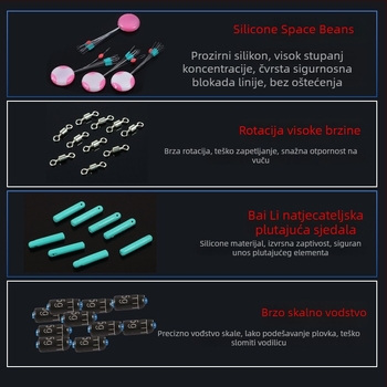 Space Bean 7+1 set od silikona (Brand: Dried fish; Šifra proizvoda: 7+1 space bean set; Materijal: Silicone)