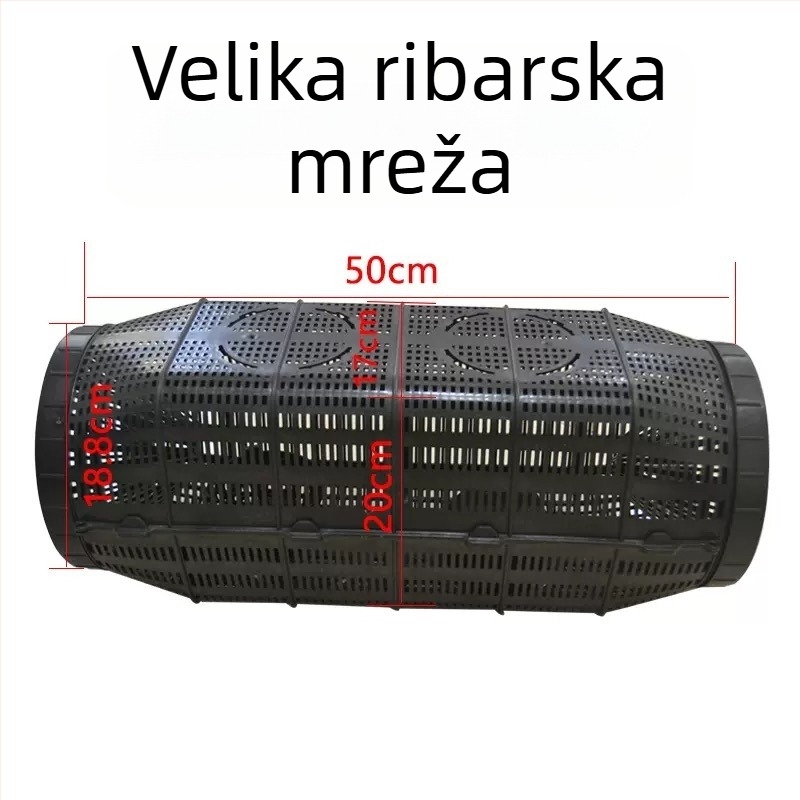Plastična ribolovna kavez s izuzetno debelom konstrukcijom, dizajn s 8 rupa ili 6 rupa