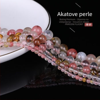 Kalcedonske okrugle perle, ručno izrađene labave perle za DIY nakit, prirodni stil, podrijetlo Yiwu