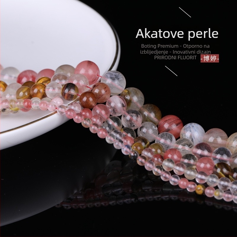 Kalcedonske okrugle perle, ručno izrađene labave perle za DIY nakit, prirodni stil, podrijetlo Yiwu