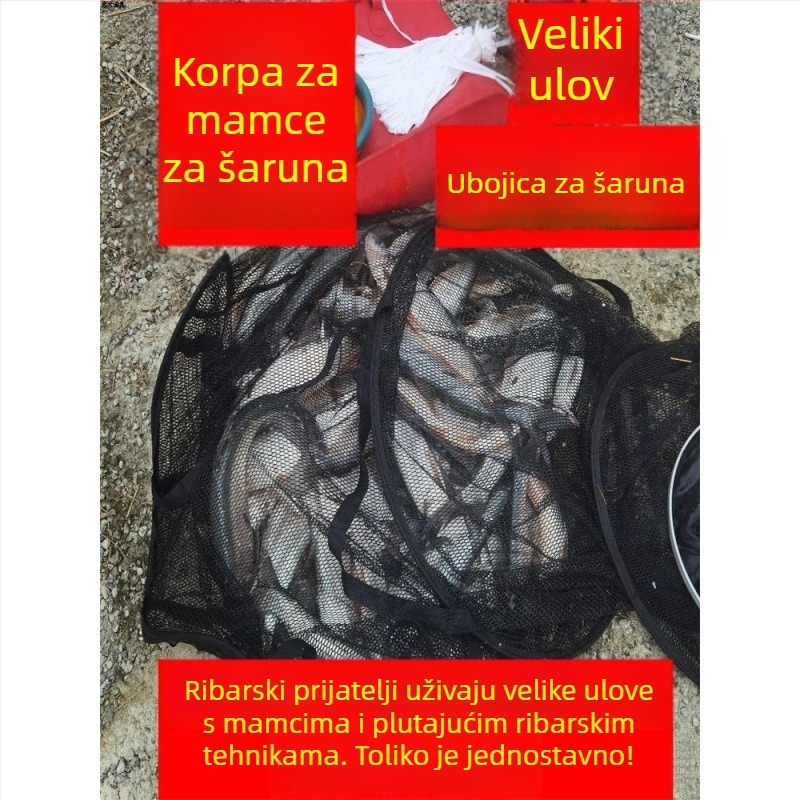 Vodne rastvorljiva mamac torba za ribolov – Torba za fiksno gnijezdo s rastvorljivom mrežom, s češnjakom Mudfish i kukuruzom (Brand: Other; Podrijetlo: Kina; Materijal: Other)