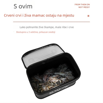 Kutija za ribolovnu opremu s organizatorom za umjetne mamce i mamce