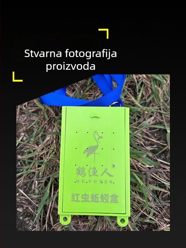 Prijenosna kutija za zemne crve, plastična, s kaišem za nošenje, OEM dostupan