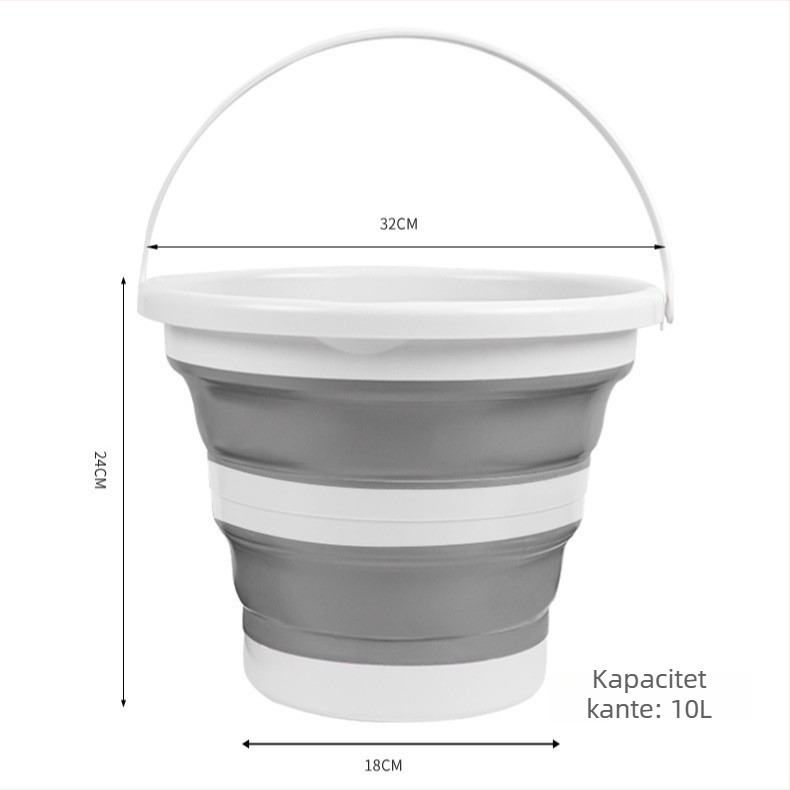 Sklopivi set kante i umivaonika za kampiranje — PP+TPR, 0,4 kg, izlazak 2024, bez uvoza