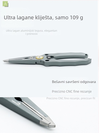 Set klešta za varalice od aluminijskog legura, lagan, s ugrađenom vagom, višenamjenski za velike ribe
