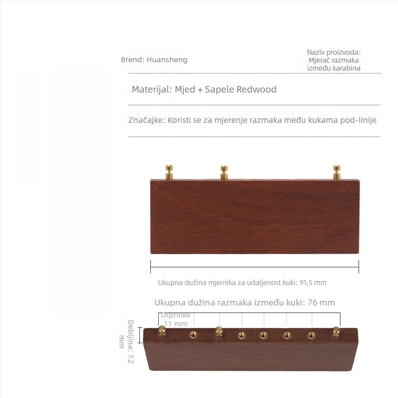 Set alata za vezivanje čvorova za ribolovnu liniju i udice - Rosewood konstrukcija - Huansheng brend