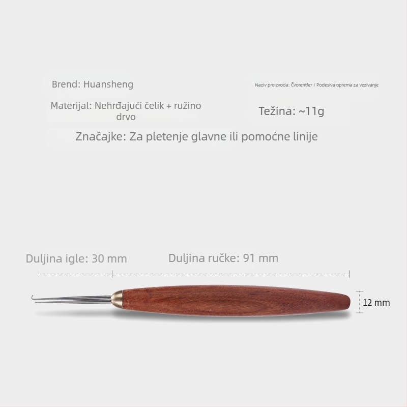 Set alata za vezivanje čvorova za ribolovnu liniju i udice - Rosewood konstrukcija - Huansheng brend