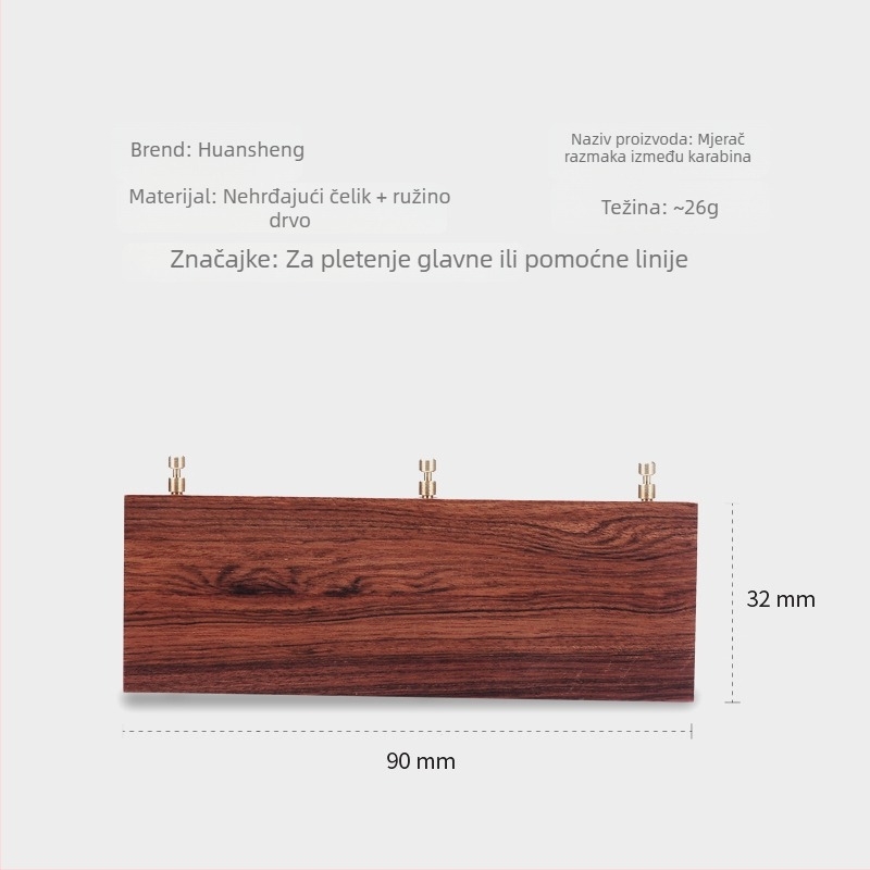 Set alata za vezivanje čvorova za ribolovnu liniju i udice - Rosewood konstrukcija - Huansheng brend