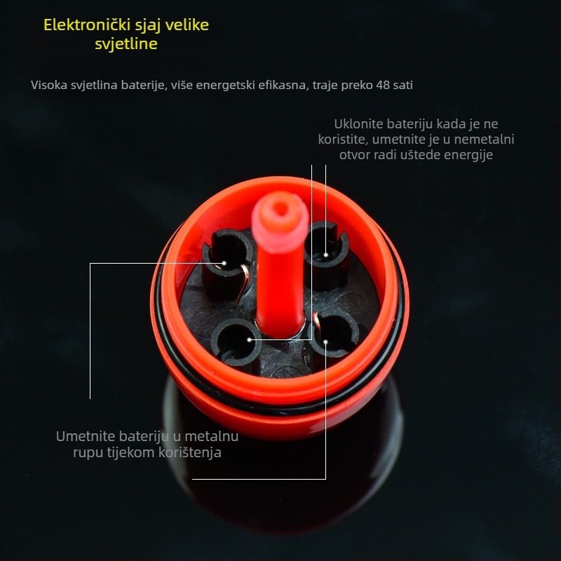Noćni ribolovni plovak s LED – Electronic Wave, Plastika, Ultra Svijetlo, Izdržljiv
