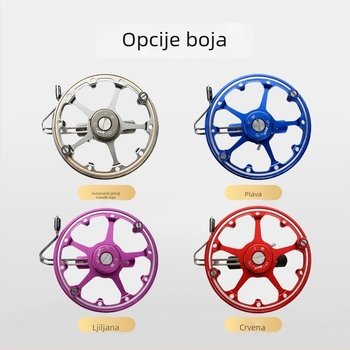 Kolut za pecanje s metalnom konstrukcijom, ultra lagan, prednja kočnica