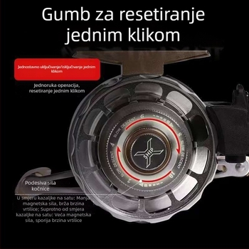 Nabe mašina za raft ribolov s potpuno metalnim kućištem, digitalnim zaslonom, jednim klikom sporo spuštanje i automatsko slaganje užeta