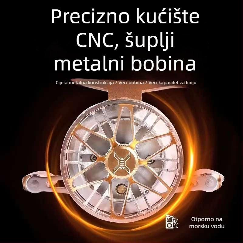 Nabe mašina za raft ribolov s potpuno metalnim kućištem, digitalnim zaslonom, jednim klikom sporo spuštanje i automatsko slaganje užeta