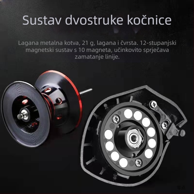Mulinica za početnike, dugi hodovi, metalna linija otporna na kidanje, raft ribolov kolut