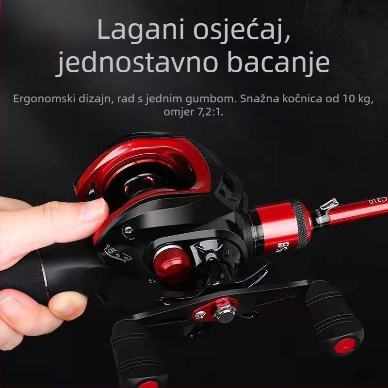 Mulinica za početnike, dugi hodovi, metalna linija otporna na kidanje, raft ribolov kolut