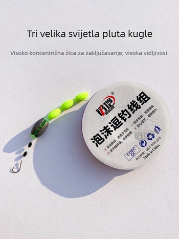 Komplet pjenaste ribarske linije s povezanima gumama, dodatkom s rogovima i silikonskim vodilicama prstena za slatkovodni ribolov šarana