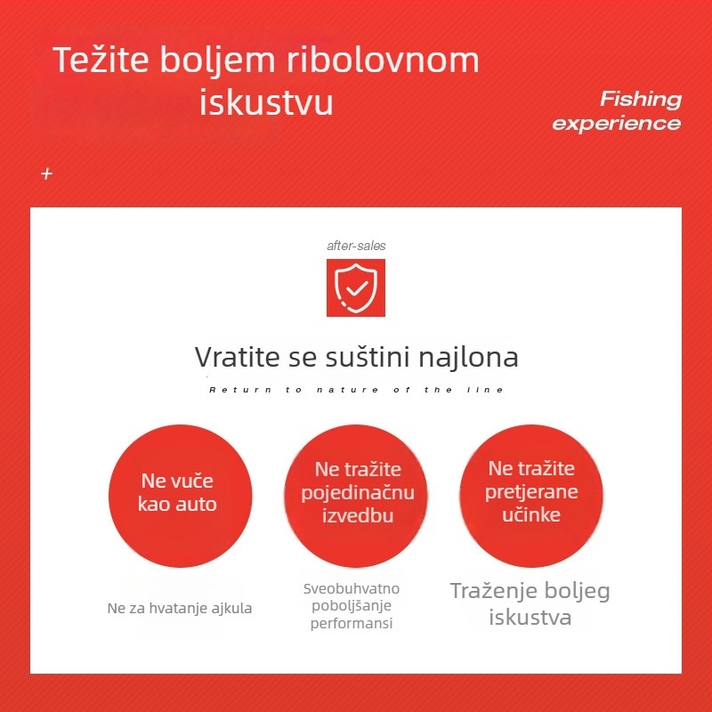 Nylon glavna ribolovna linija za velike ribe, visoka čvrstoća, duljina 100–120 m