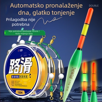 Kompaktan set najlonskih ribolovnih linija s predvezom plovka i spremnom linijom za dugačke zabačaje za velike ribe