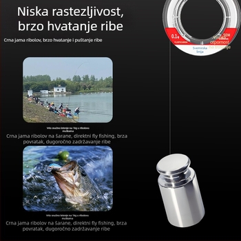 BKUMAN najlon glavna ribolovna linija, nosnost 0,5–10 kg, pakiranje 100 komada po kutiji, Kina