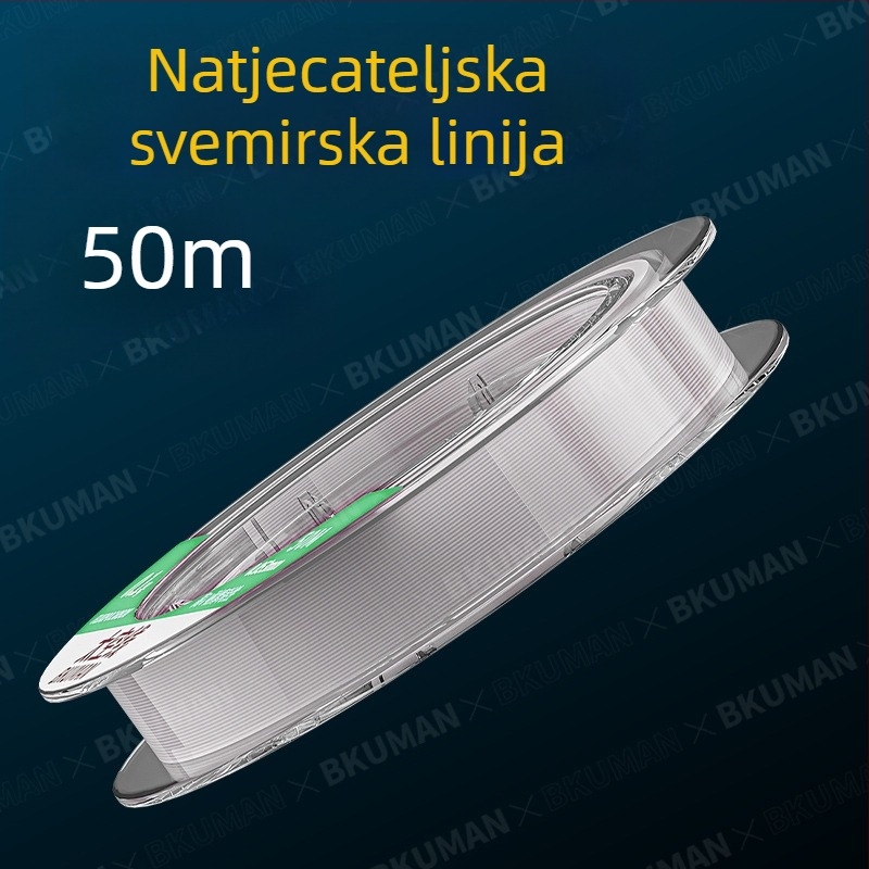 BKUMAN najlon glavna ribolovna linija, nosnost 0,5–10 kg, pakiranje 100 komada po kutiji, Kina