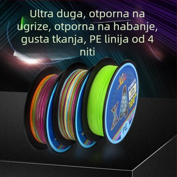 PE hlavna linija, 8-slojna pletena, za morski i kameniti ribolov