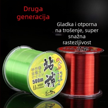 Nylon ribarska linija, glavna linija, duljina 500 m, za morski ribolov