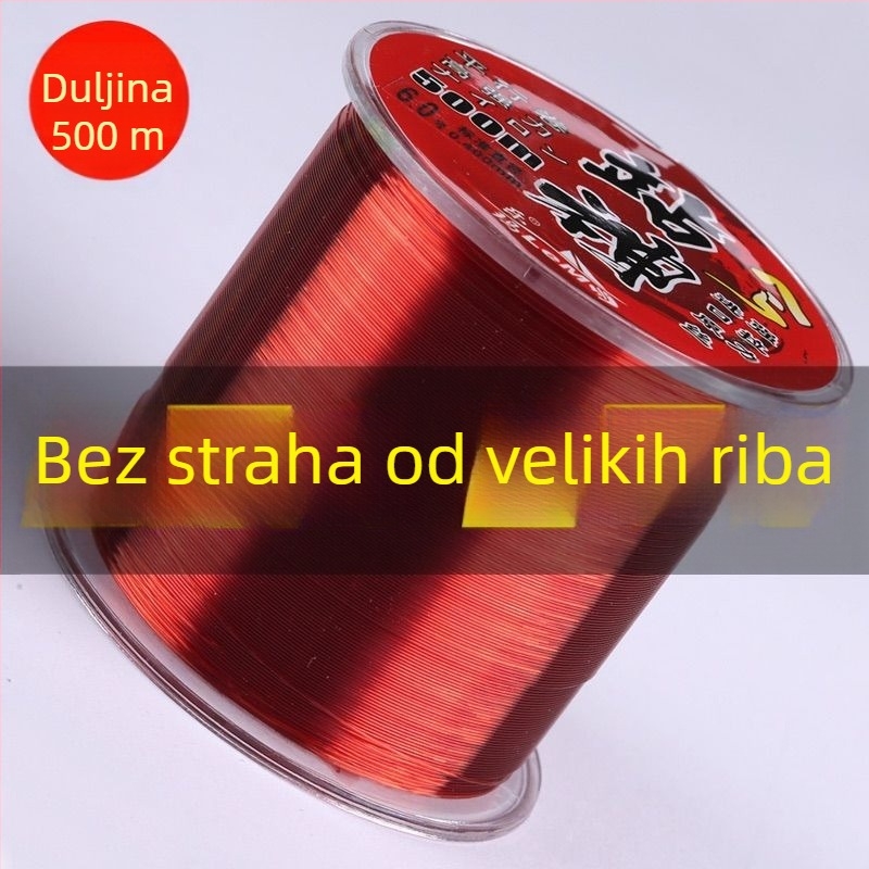 Nylon ribarska linija, glavna linija, duljina 500 m, za morski ribolov