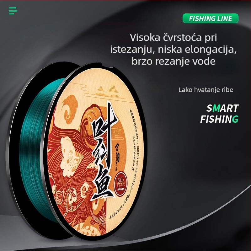 Leaf red fish monofilno najlonska ribolovna linija, glavna linija, 150 m, čvrstoća 100