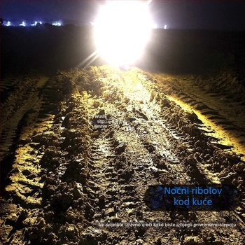 Noćna ribolovna svjetiljka s četiri izvora svjetla, baterija 8000mAh, snaga 10W, domet 200–500 m, 360° rotacija, punjiva