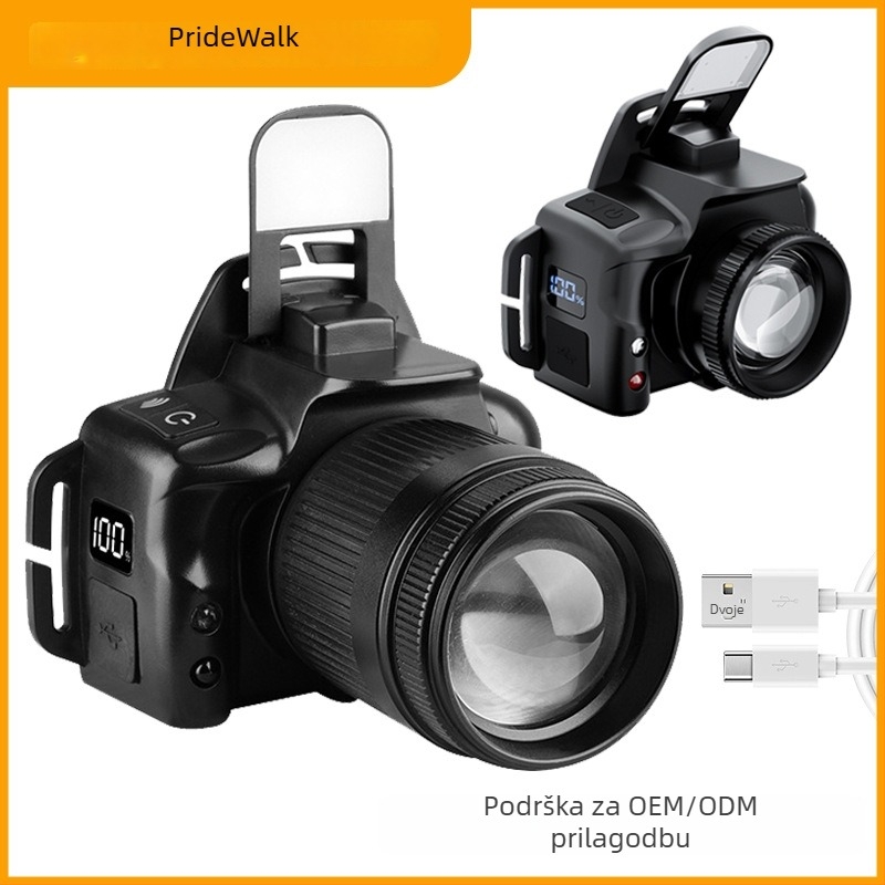 LED čelna lampa U8 za vanjske avanture — punjiva, snop 300 m+, trajanje 6–7 h