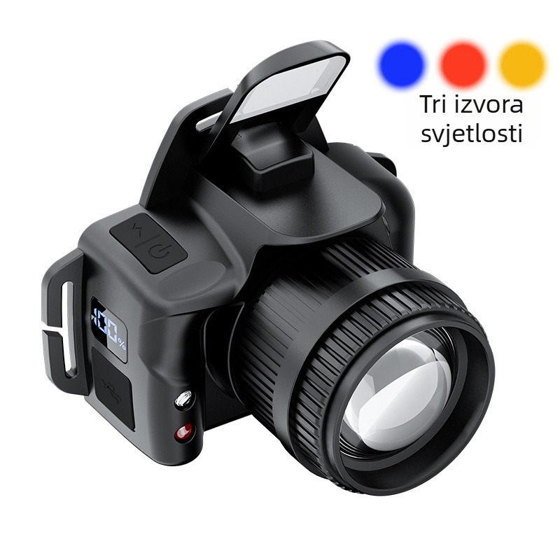 LED čelna lampa U8 za vanjske avanture — punjiva, snop 300 m+, trajanje 6–7 h