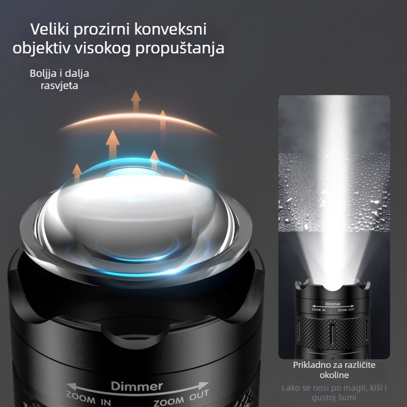 Camper Noćna ribolovna svjetiljka – Punjiva, Uključeno punjač