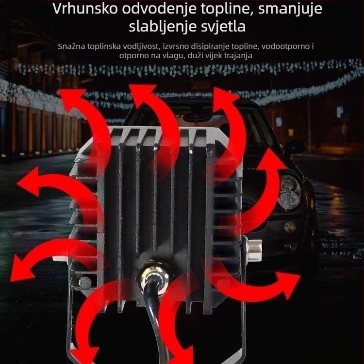 Noćna ribolovna svjetiljka s laserom – Visoka snaga, Napajanje baterijom, Laserski izvor svjetla