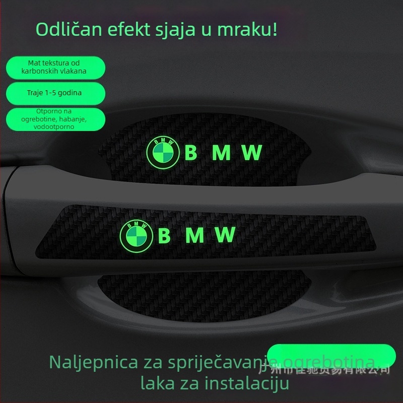 Naljepnica za ručicu vrata, karbonska vlakna, stil autom logo, ljepilo za ugradnju, Keith